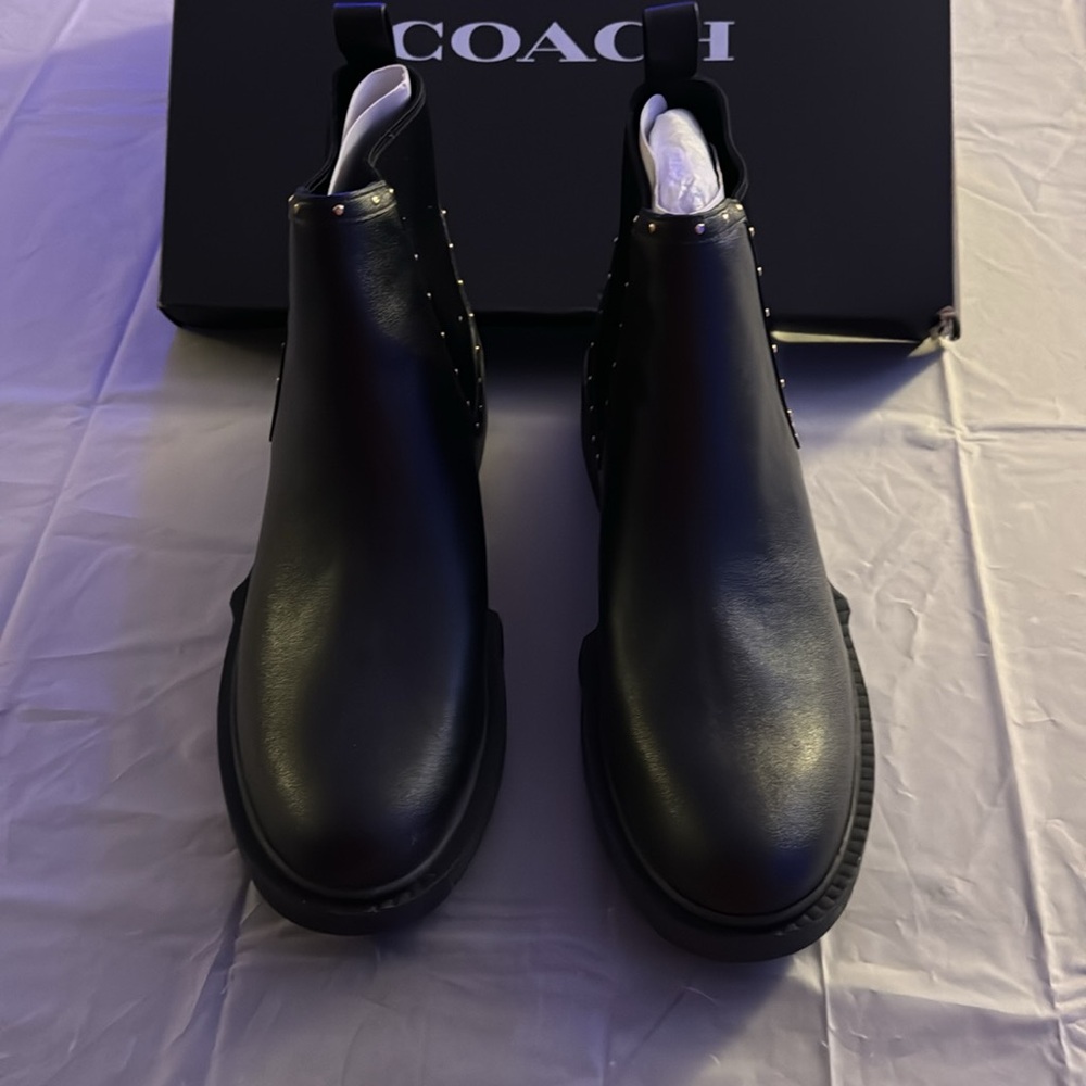 NWT Coach Lory Leather Bootie - Black - 9.5B - Picture 3 of 8